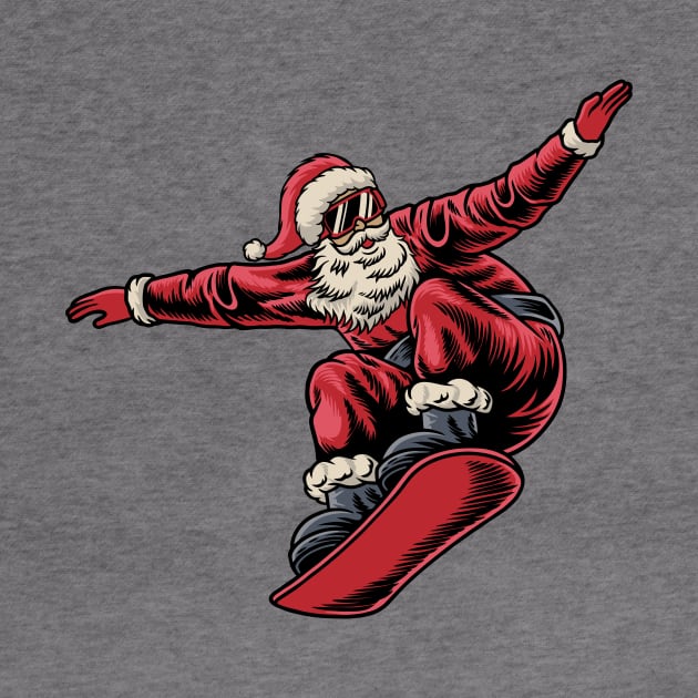 Cool Snowboarding Santa Claus by SLAG_Creative